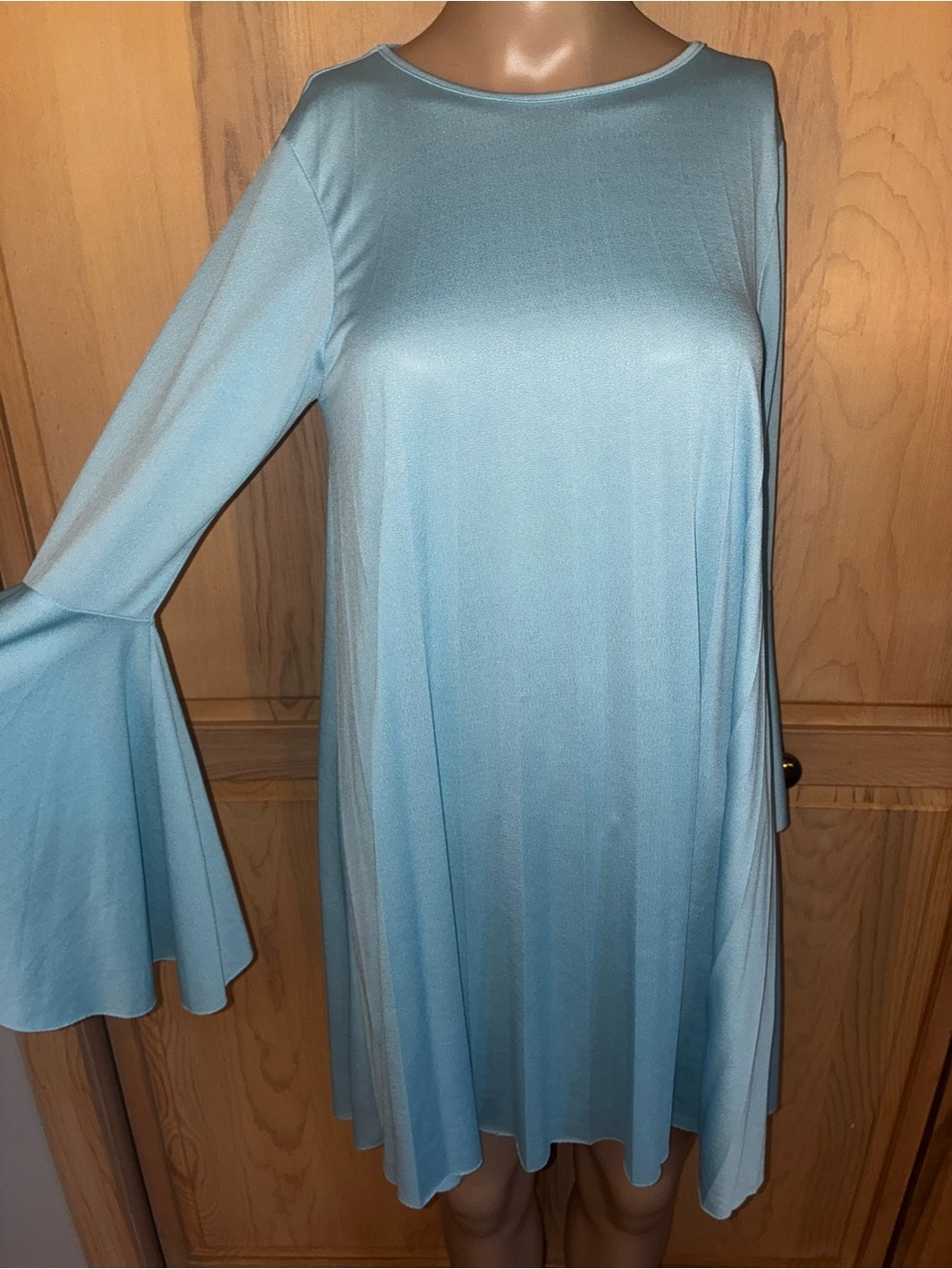 ASOS Light Blue Bell Sleeve Swing Dress